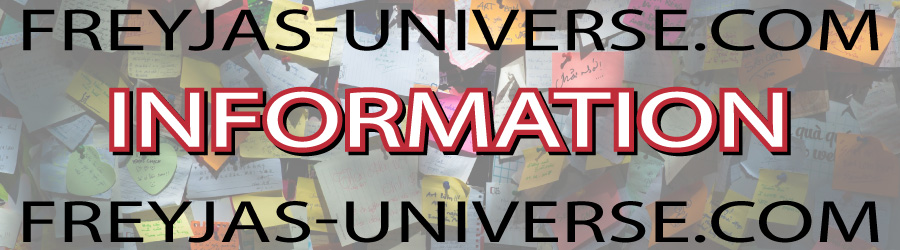 Important information and notes on the content on freyjas-universe.com